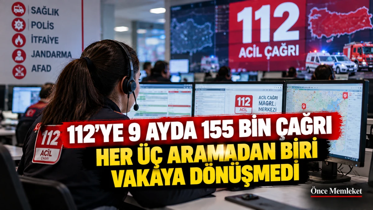 112'ye 9 ayda 155 bin &ccedil;ağrı: Her &uuml;&ccedil; aramadan biri vakaya d&ouml;n&uuml;şmedi