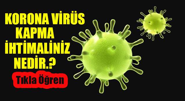 Korona virüs olma ihtimaliniz nedir.? Tıkla Öğren