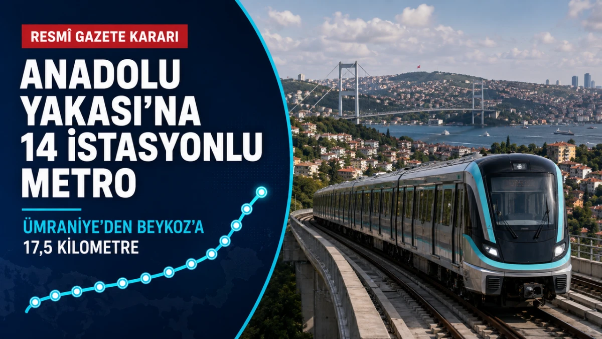 Anadolu Yakası&rsquo;na 14 istasyonlu metro: &Uuml;mraniye&rsquo;den Beykoz&rsquo;a uzanacak