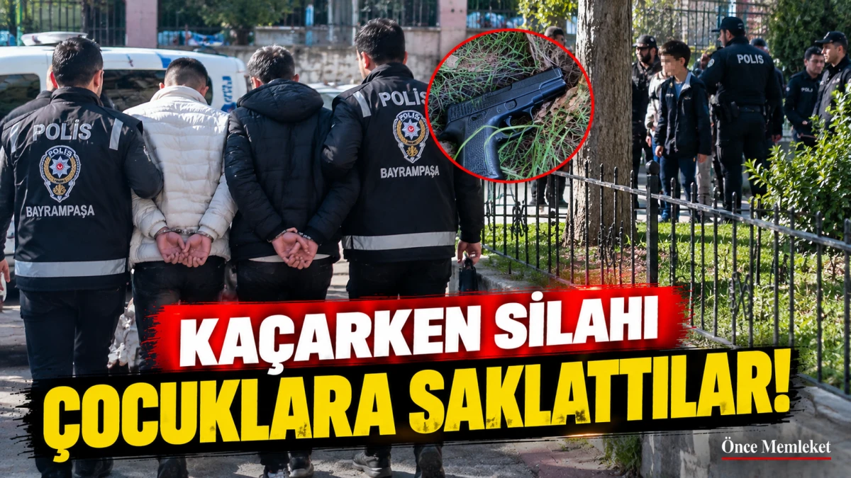 Bayrampaşa'da polisten ka&ccedil;an iki ş&uuml;pheli tabancayı 12 yaşındaki &ccedil;ocuklara verdi