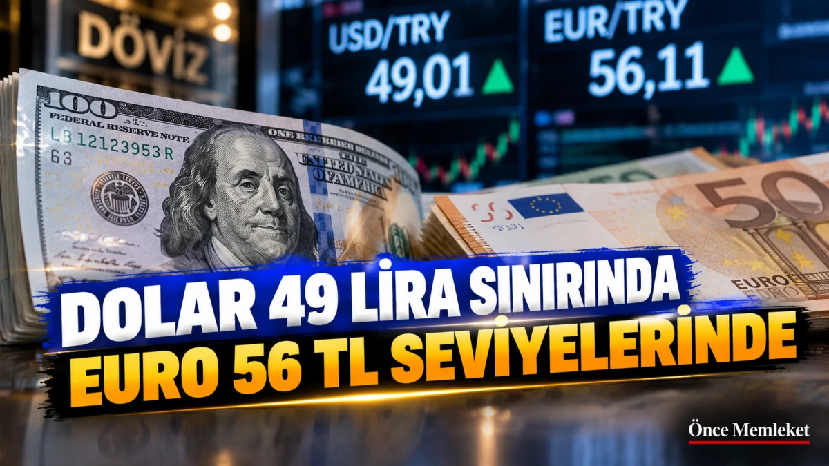 Dolar 49 lira sınırında: Euro 56 TL seviyelerinde