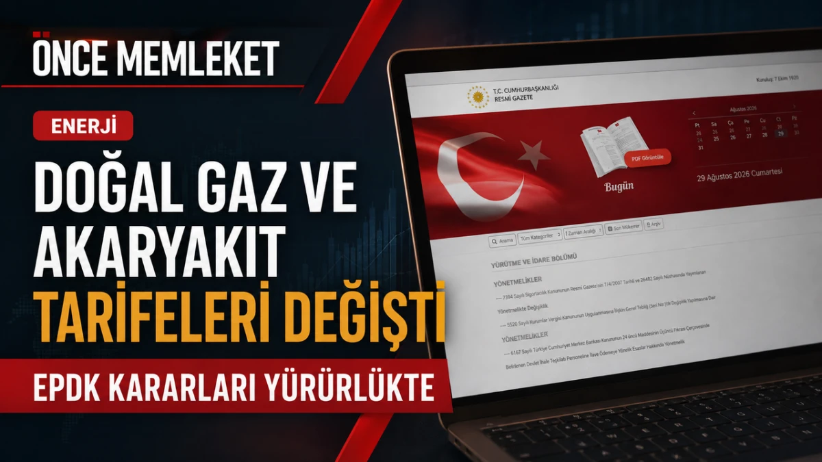 EPDK enerji tarifelerini değiştirdi: Yeni kararlar y&uuml;r&uuml;rl&uuml;ğe girdi