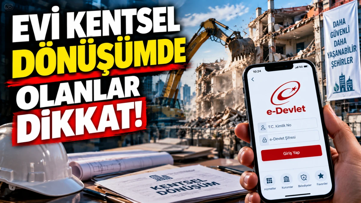 Evi kentsel d&ouml;n&uuml;ş&uuml;mde olanlar dikkat: Tebligat e-Devlet'e de geliyor