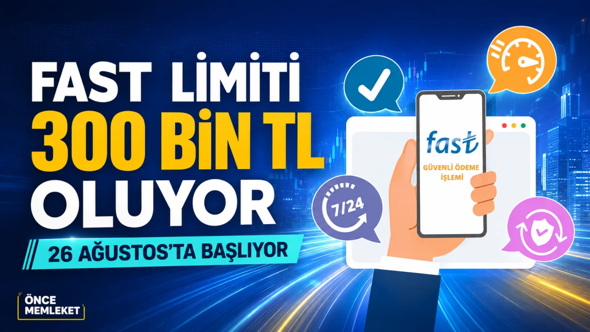 FAST&rsquo;ta limit &uuml;&ccedil; katına &ccedil;ıkıyor: Tek seferde 300 bin lira g&ouml;nderilebilecek