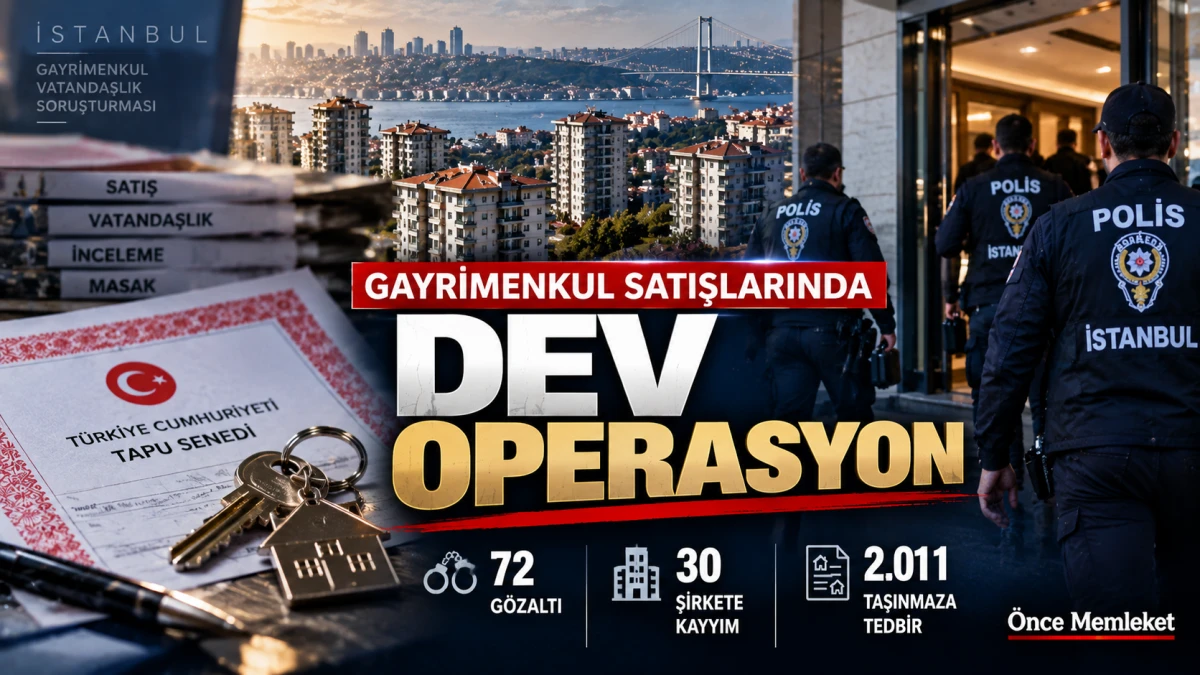 Gayrimenkul satışlarında dev operasyon: 72 g&ouml;zaltı, 30 şirkete kayyım