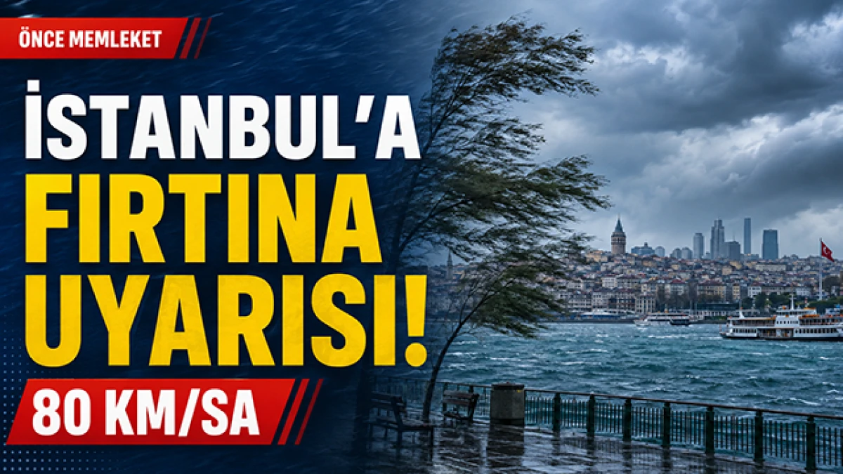 İstanbul&rsquo;a fırtına uyarısı: Poyrazın hızı 80 kilometreye ulaşacak