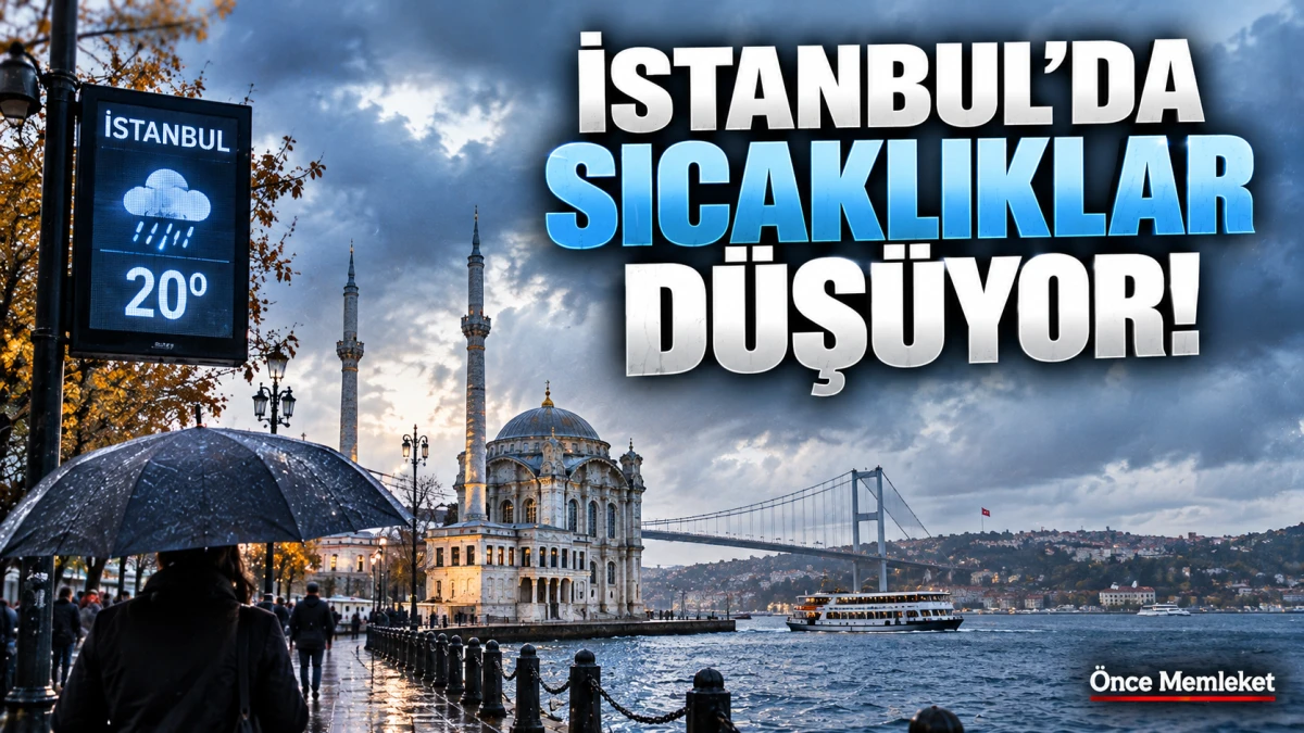 İstanbul'a serin hava geliyor: Sıcaklık 20 dereceye kadar inecek