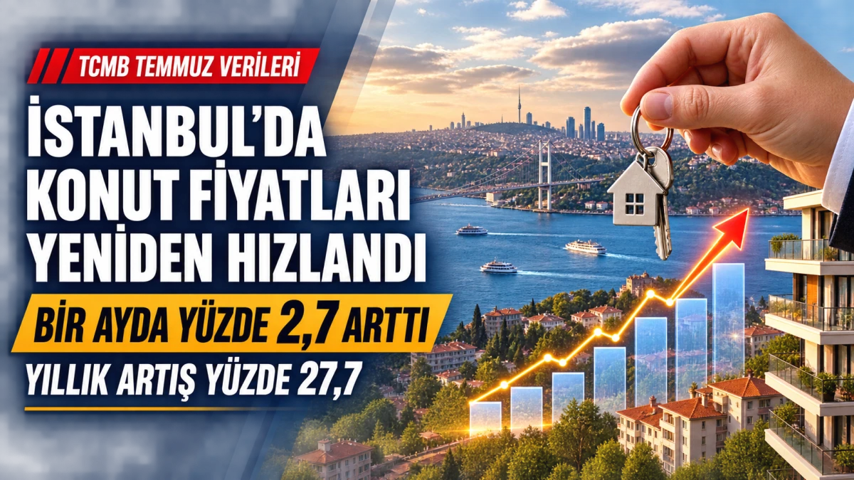 İstanbul&rsquo;da konut fiyatları yeniden hızlandı: Bir ayda y&uuml;zde 2,7 arttı