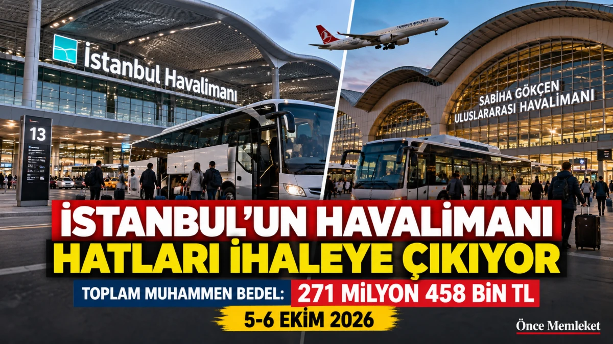 İstanbul&rsquo;un havalimanı hatları ihaleye &ccedil;ıkıyor: Toplam muhammen bedel 271 milyon TL
