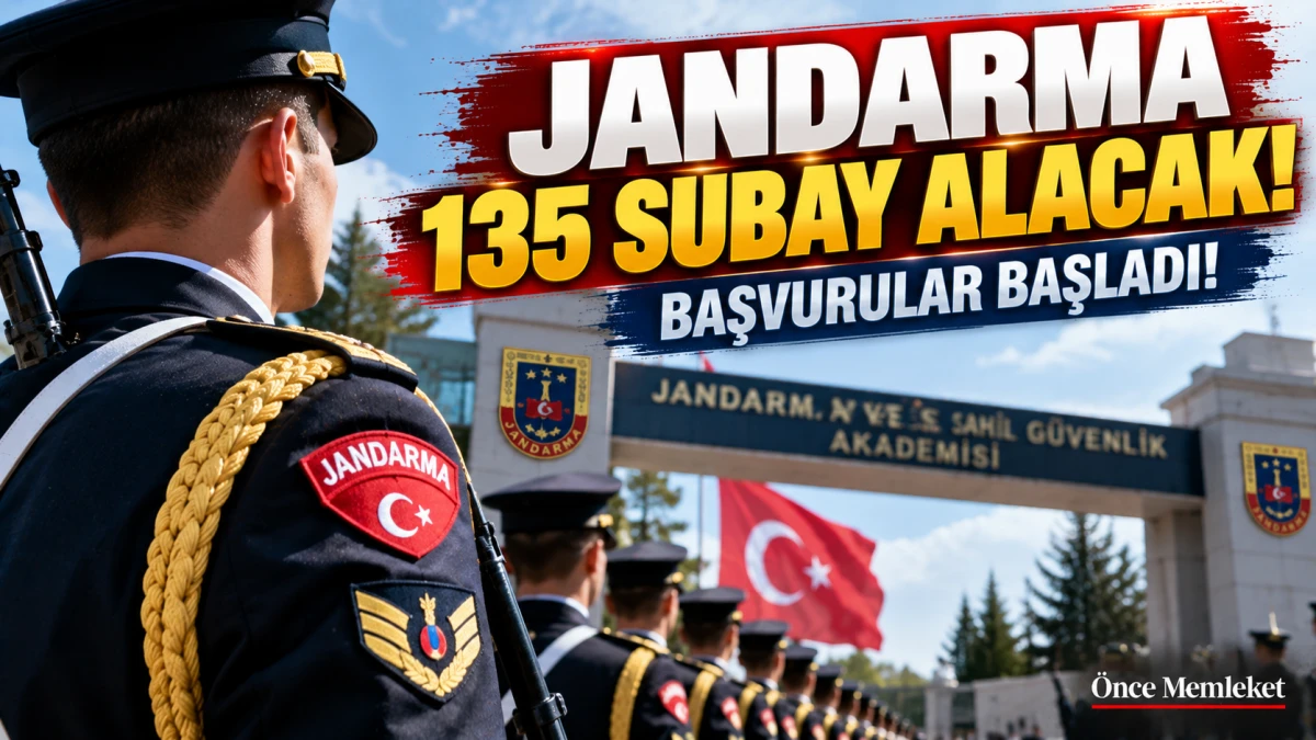 Jandarma 135 muvazzaf subay alacak: Başvurular başladı, son tarih 26 Ekim!