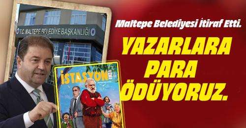 Maltepe Belediyesi dergideki yazarlara para ödediğini itiraf etti.