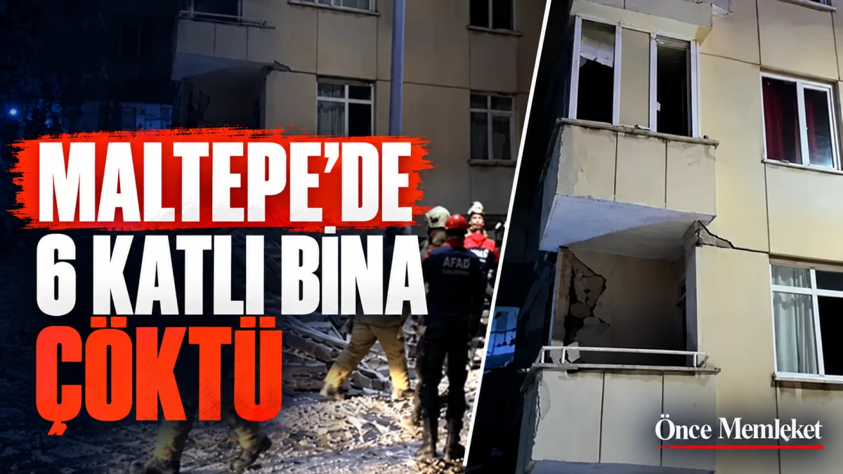 Maltepe Cevizli&rsquo;de 6 katlı binada &ccedil;&ouml;kme: Ekipler sevk edildi