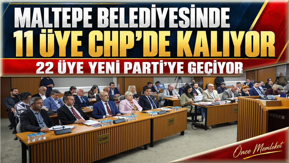 Maltepe&rsquo;de 22 Meclis &Uuml;yesi Yeni Parti'ye Ge&ccedil;iyor: CHP&rsquo;de Kalan 11 İsim Belli Oldu