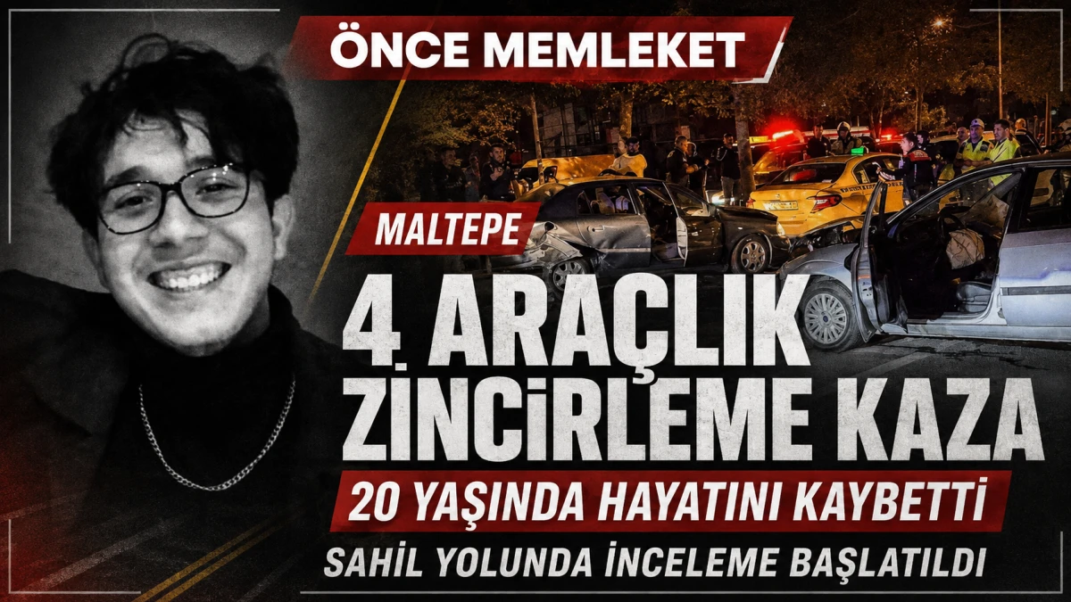 Maltepe&rsquo;de d&ouml;rt ara&ccedil; birbirine girdi: 20 yaşındaki Samet yaşamını yitirdi