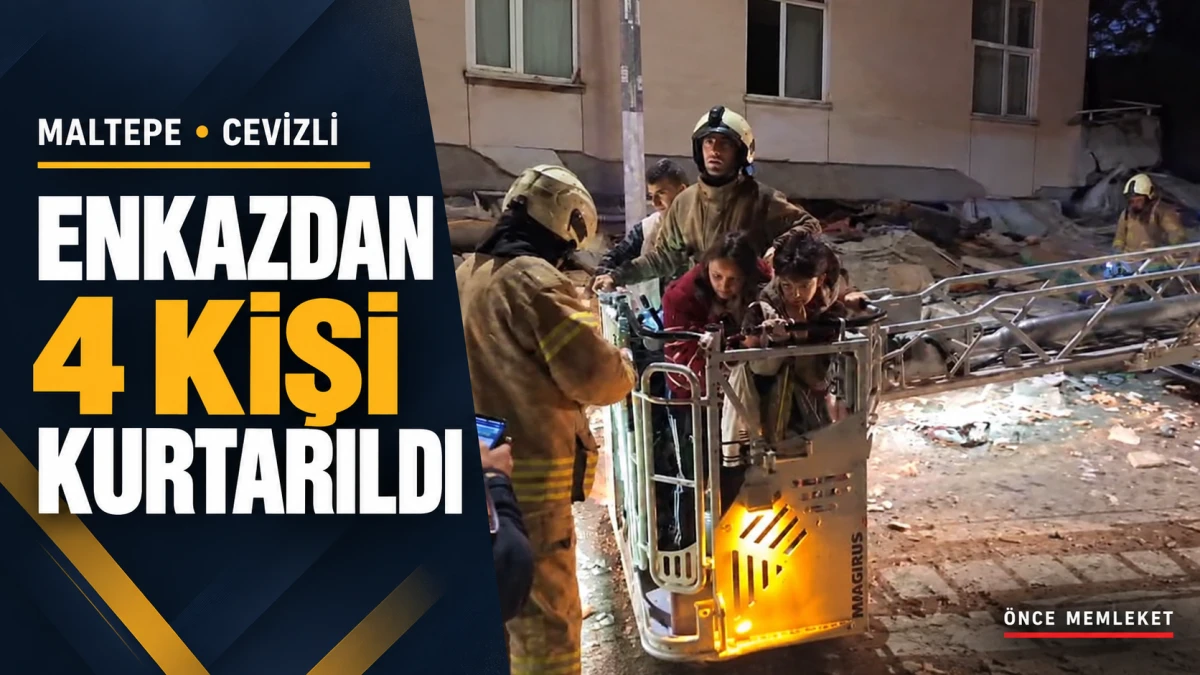 Maltepe&rsquo;de enkazdan 4 kişi kurtarıldı