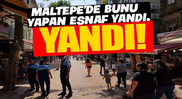 Maltepe'de  kaldırım işgallerine son veriliyor.