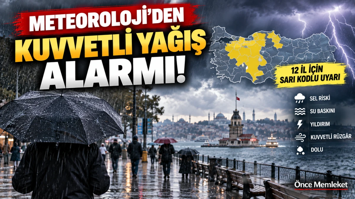 Meteoroloji'den kuvvetli sağanak alarmı: Sel ve su baskınına dikkat