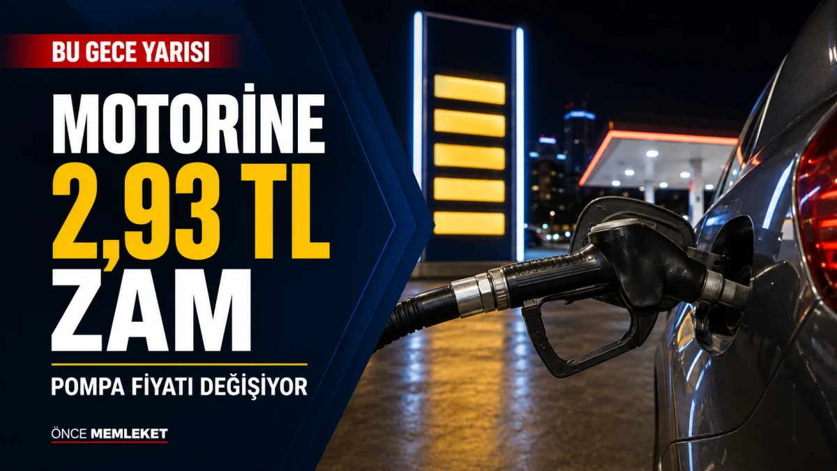 Motorine 2,93 liralık zam: Yeni fiyatlar gece yarısı pompaya yansıyacak