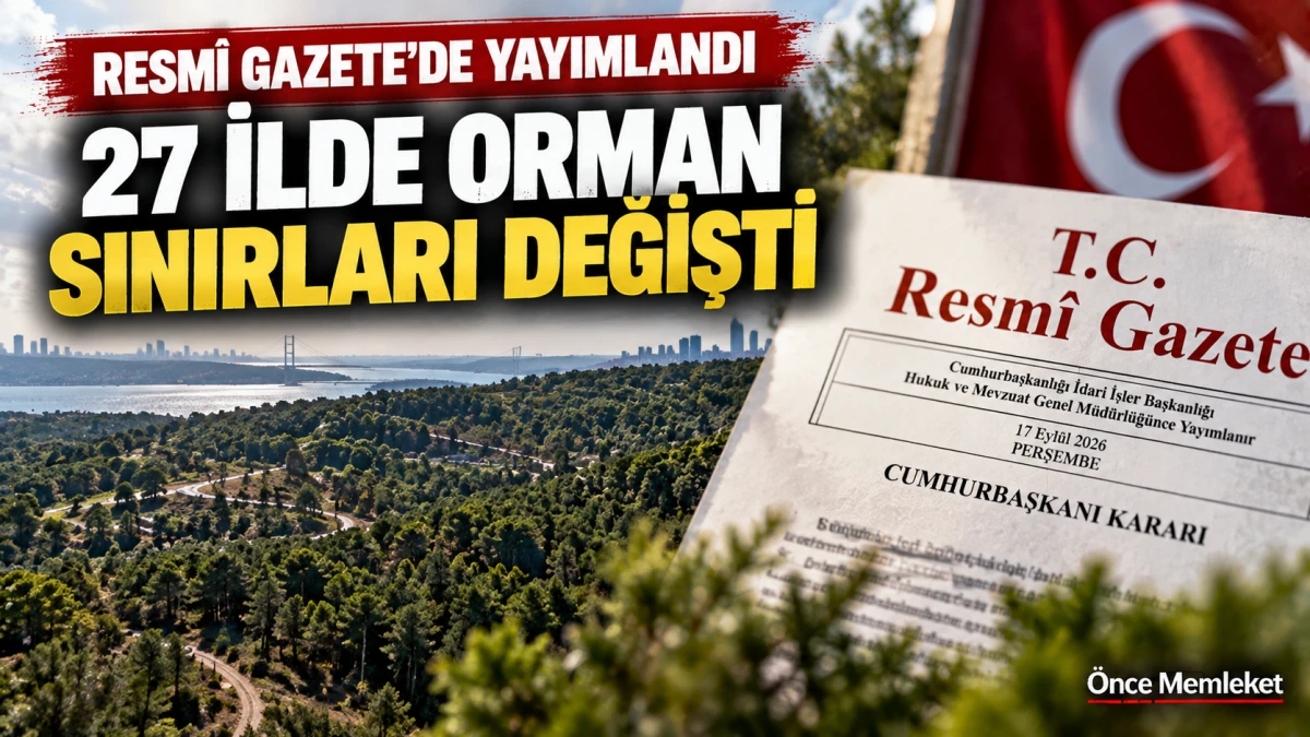 Resm&icirc; Gazete'de 27 ili kapsayan karar: Bazı alanlar orman sınırları dışına &ccedil;ıkarıldı