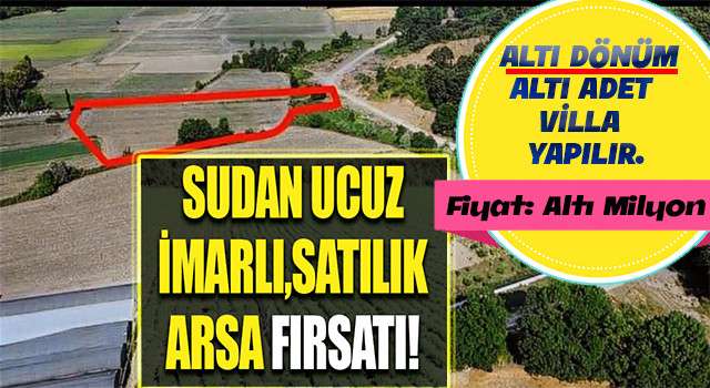 Sakarya Erenlerde sudan ucuz imarlı arsa fırsatı