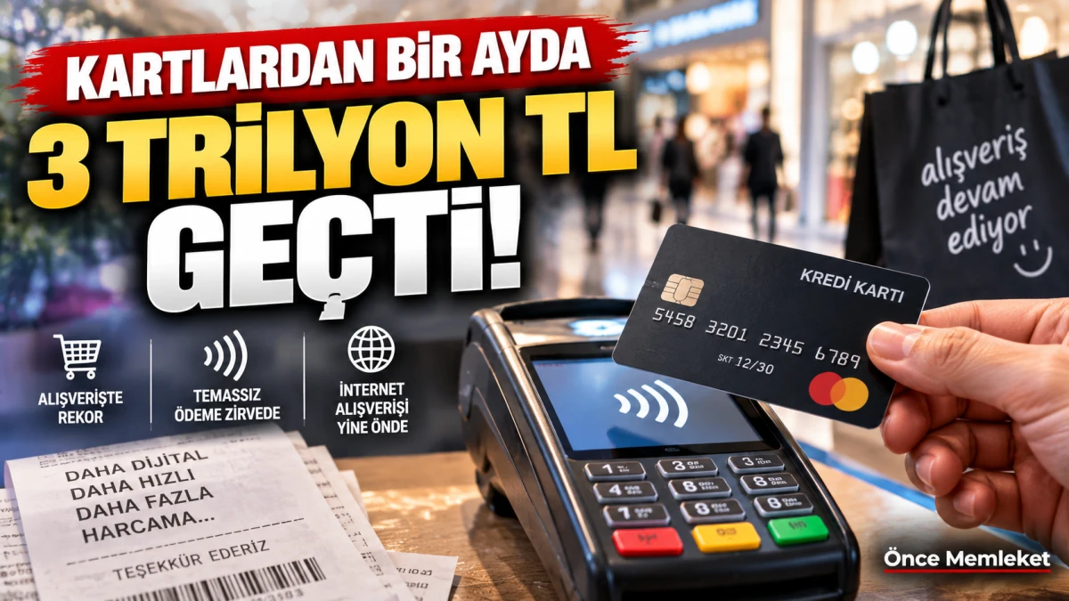 T&uuml;rkiye kartla harcadı: Bir ayda 3 trilyon liraya dayandı
