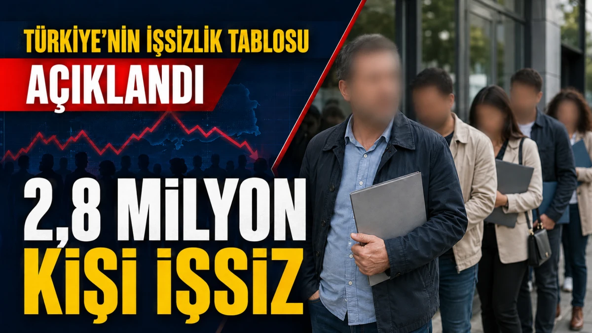 T&uuml;rkiye&rsquo;nin işsizlik tablosu a&ccedil;ıklandı: 2,8 milyon kişi işsiz