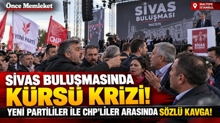 Sivas Buluşmasında K&uuml;rs&uuml; Krizi! CHP ile YENİ Partililer Tartıştı